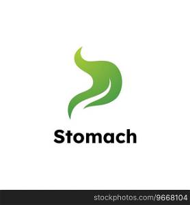 Stomach with leaf Logo Vector Design Template, Creative stomach Symbol