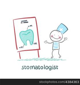 stomatologist says a presentation on the tooth
