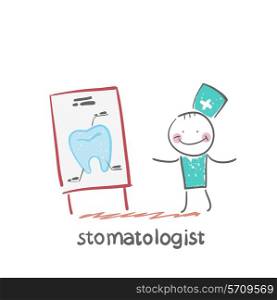 stomatologist says a presentation on the tooth
