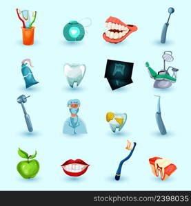 Stomatology and dental health protection decorative icons set isolated vector illustration. Stomatology Icons Set