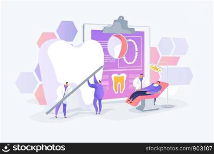 Stomatology and orthodontics medical center, teeth treatment. Dentist appointment. Private dentistry, dental service, private dental clinic concept. Vector isolated concept creative illustration. Private dentistry concept vector illustration