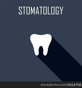 Stomatology. Flat icon. Vector illustration
