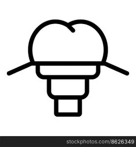 Stomatology implant icon outline vector. Oral care. Medical teeth. Stomatology implant icon outline vector. Oral care