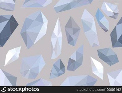 stone crystal gems seamless vector background