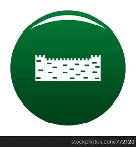 Stone fence icon. Simple illustration of stone fence vector icon for any design green. Stone fence icon vector green