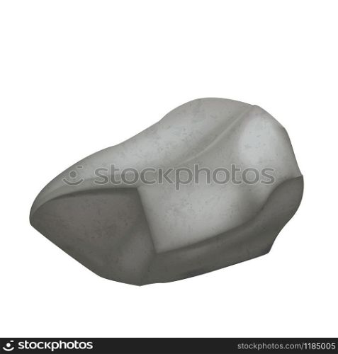Stone Gravel Cobble Boulder Heavy Material Vector. Solid Hard Stone Cliff Mountain Stuff For Build Stony Fence. Natural Block Slate Concept Template Colored Realistic 3d Illustration. Stone Gravel Cobble Boulder Heavy Material Vector