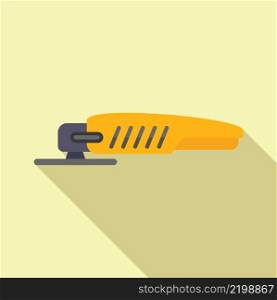 Stone grinder icon flat vector. Saw tool. Hand cutter. Stone grinder icon flat vector. Saw tool
