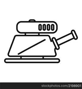Stone grinder icon outline vector. Saw tool. Hand cutter. Stone grinder icon outline vector. Saw tool