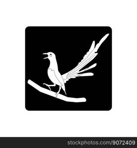 Stone magpie,icon logo vector design illustration