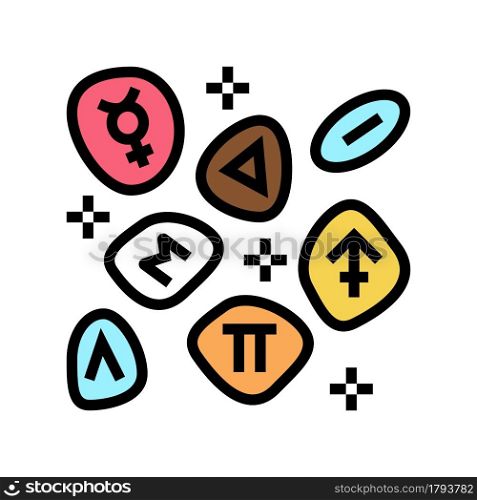 stones boho color icon vector. stones boho sign. isolated symbol illustration. stones boho color icon vector illustration