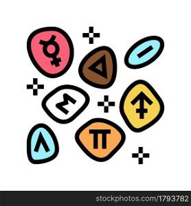 stones boho color icon vector. stones boho sign. isolated symbol illustration. stones boho color icon vector illustration