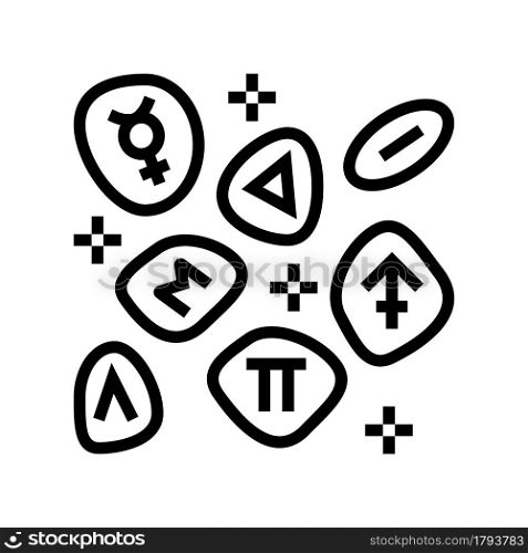 stones boho line icon vector. stones boho sign. isolated contour symbol black illustration. stones boho line icon vector illustration
