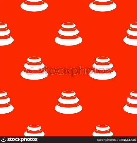 Stones for spa pattern repeat seamless in orange color for any design. Vector geometric illustration. Stones for spa pattern seamless