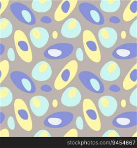 Stones pattern violet and yellow colors, seamless, pastel background.