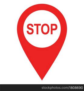 Stop and location pin
