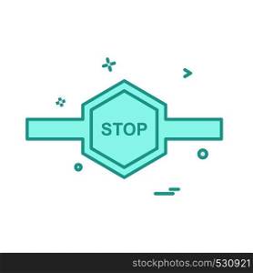 Stop barrier icon design vector