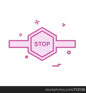 Stop barrier icon design vector