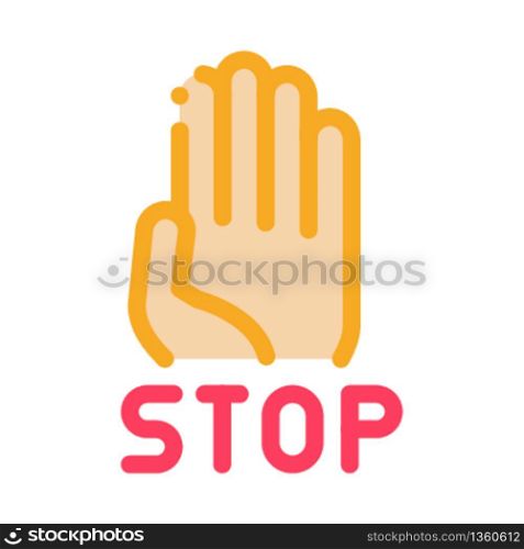 stop bullying icon vector. stop bullying sign. color symbol illustration. stop bullying icon vector outline illustration