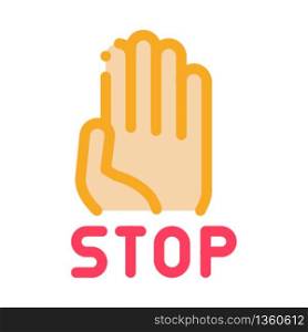stop bullying icon vector. stop bullying sign. color symbol illustration. stop bullying icon vector outline illustration