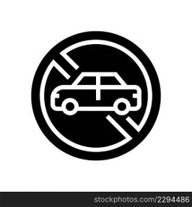 stop car glyph icon vector. stop car sign. isolated contour symbol black illustration. stop car glyph icon vector illustration