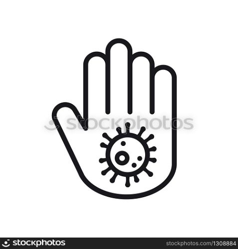 Stop coronavirus concept. Hand with dangerous cell COVID-19. Stop coronavirus concept. Hand with dangerous cell COVID-19.