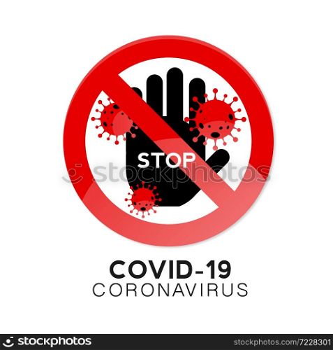 Stop coronavirus. Coronavirus outbreak. The danger of coronavirus and the risk to public health. medical concept with dangerous cells.