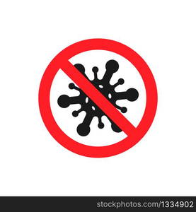 Stop Coronavirus COVID-19 symbol icon. Vector EPS 10