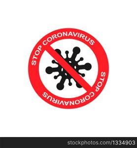 Stop Coronavirus COVID-19 symbol icon. Vector EPS 10