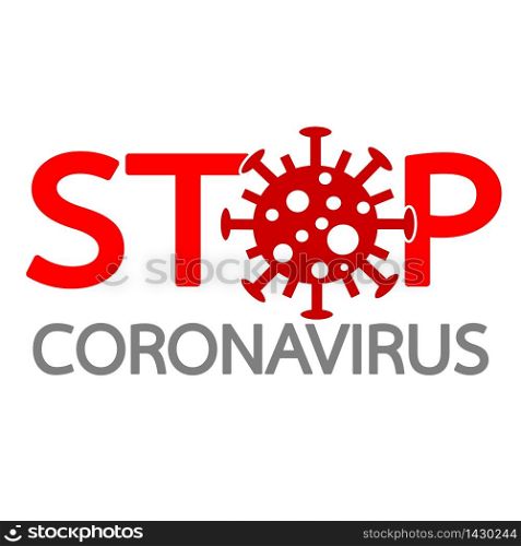 Stop coronavirus covid-19 Vector sign design