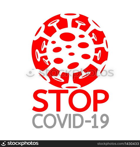 Stop coronavirus covid-19 Vector sign design