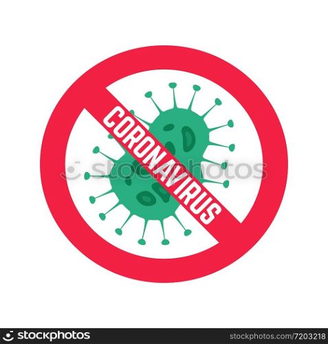 Stop Coronavirus. COVID-19 virus infection control, vector isolated safety health protect symbol. Stop Coronavirus. COVID-19 virus infection control, vector isolated safety health symbol