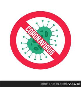 Stop Coronavirus. COVID-19 virus infection control, vector isolated safety health protect symbol. Stop Coronavirus. COVID-19 virus infection control, vector isolated safety health symbol