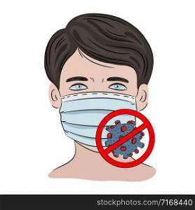 STOP CORONAVIRUS NCOV Health Earth Human Epidemic Danger Set