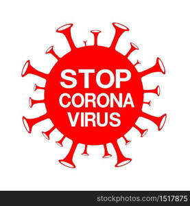 Stop COVID-19 concept red world map with sign vector illustration. COVID-19 prevention design background