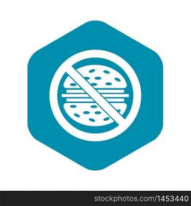 Stop fast food icon. Simple illustration of stop fast food vector icon for web. Stop fast food icon, simple style