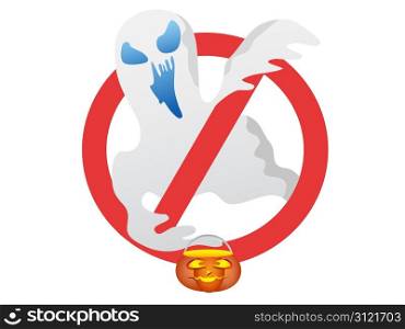 stop halloween ghost sign for Halloween design