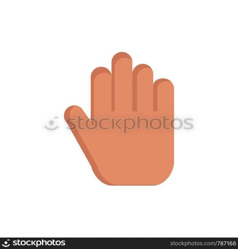 Stop, Hand Flat Color Icon. Vector icon banner Template