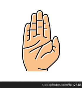 stop hand gesture color icon vector. stop hand gesture sign. isolated symbol illustration. stop hand gesture color icon vector illustration