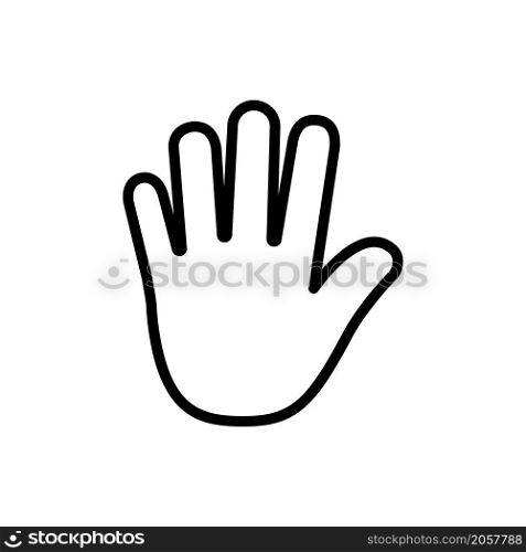 stop hand gesture line art design