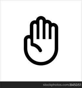 Stop Hand Icon Vector Art Illustration
