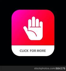 Stop, Hand Mobile App Icon Design