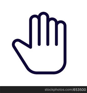Stop hand palm hand gesture interaction islolated