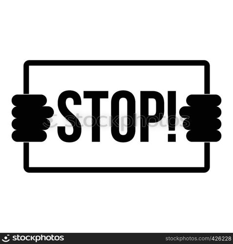 Stop icon. Simple illustration of stop vector icon for web. Stop icon, simple style