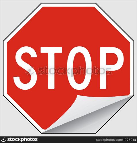 Stop Label Sign Vector illustration eps 10