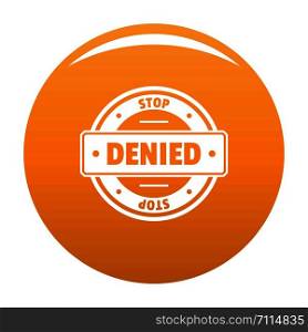 Stop logo. Simple illustration of stop vector logo for any design orange. Stop logo, simple style.