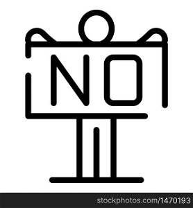 Stop , no violence icon. Outline stop , no violence vector icon for web design isolated on white background. Stop , no violence icon, outline style