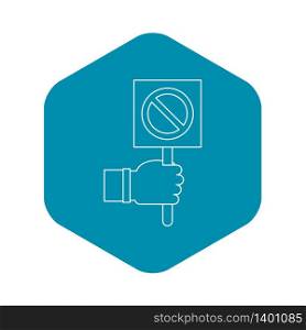 Stop sign icon. Outline illustration of stop sign vector icon for web. Stop sign icon, outline style