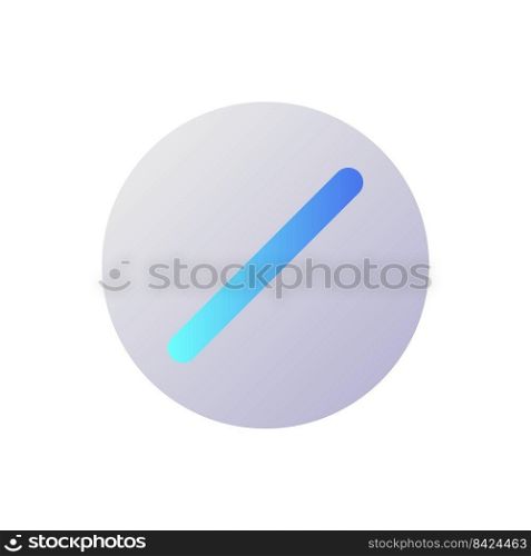Stop sign pixel perfect flat gradient two-color ui icon. Blocked user. Forbidden. Operation failure. Simple filled pictogram. GUI, UX design for mobile application. Vector isolated RGB illustration. Stop sign pixel perfect flat gradient two-color ui icon