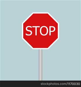 Stop sign vector icon