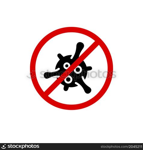 stop sign virus vector illustration